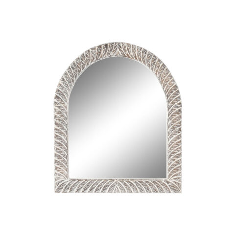 Τοίχο καθρέφτη Home ESPRIT Λευκό Καφέ Ξύλο από Μάνγκο Μαρινάτος Ξυλόγλυπτο 75 x 4 x 90 cm