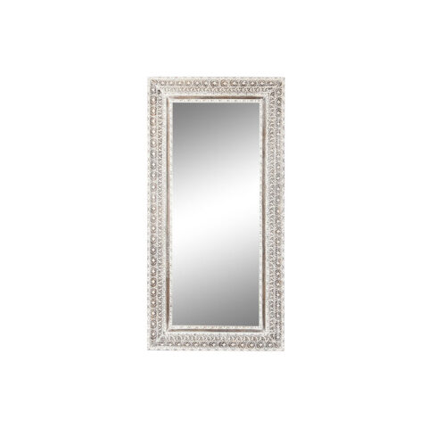 Τοίχο καθρέφτη Home ESPRIT Λευκό Καφέ Ξύλο από Μάνγκο 90 x 4 x 180 cm