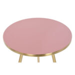 Σετ με 2 τραπέζια Home ESPRIT Ροζ Χρυσό 41 x 41 x 51 cm