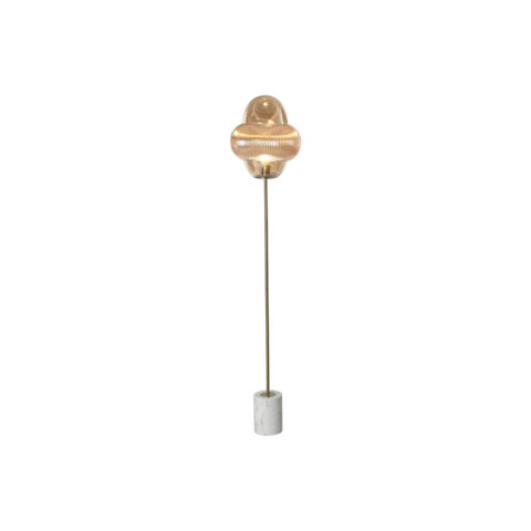 Φωτιστικό Δαπέδου Home ESPRIT Κεχριμπάρι Κρυστάλλινο Μάρμαρο 50 W 220 V 35 x 35 x 160 cm