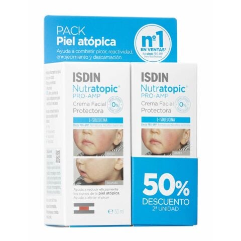Κρέμα Προσώπου Isdin Nutratopic Pro-AMP Δερμο-προστατευτικό Ατοπικό Δέρμα Παιδιά 2 x 50 ml