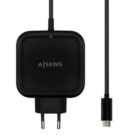 Φορτιστής Τοίχου + Καλώδιο USB C Aisens ASCH-1PD65WL-BK Μαύρο