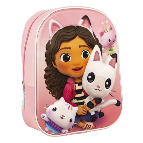 Σχολική Τσάντα 3D Gabby's Dollhouse Ροζ 25 x 31 x 10 cm