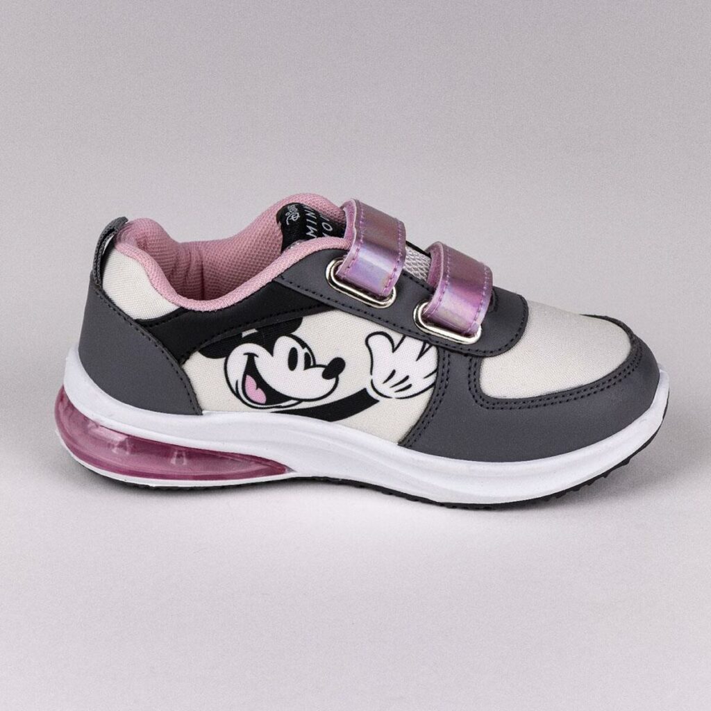 Αθλητικα παπουτσια με LED Minnie Mouse Velcro Γκρι