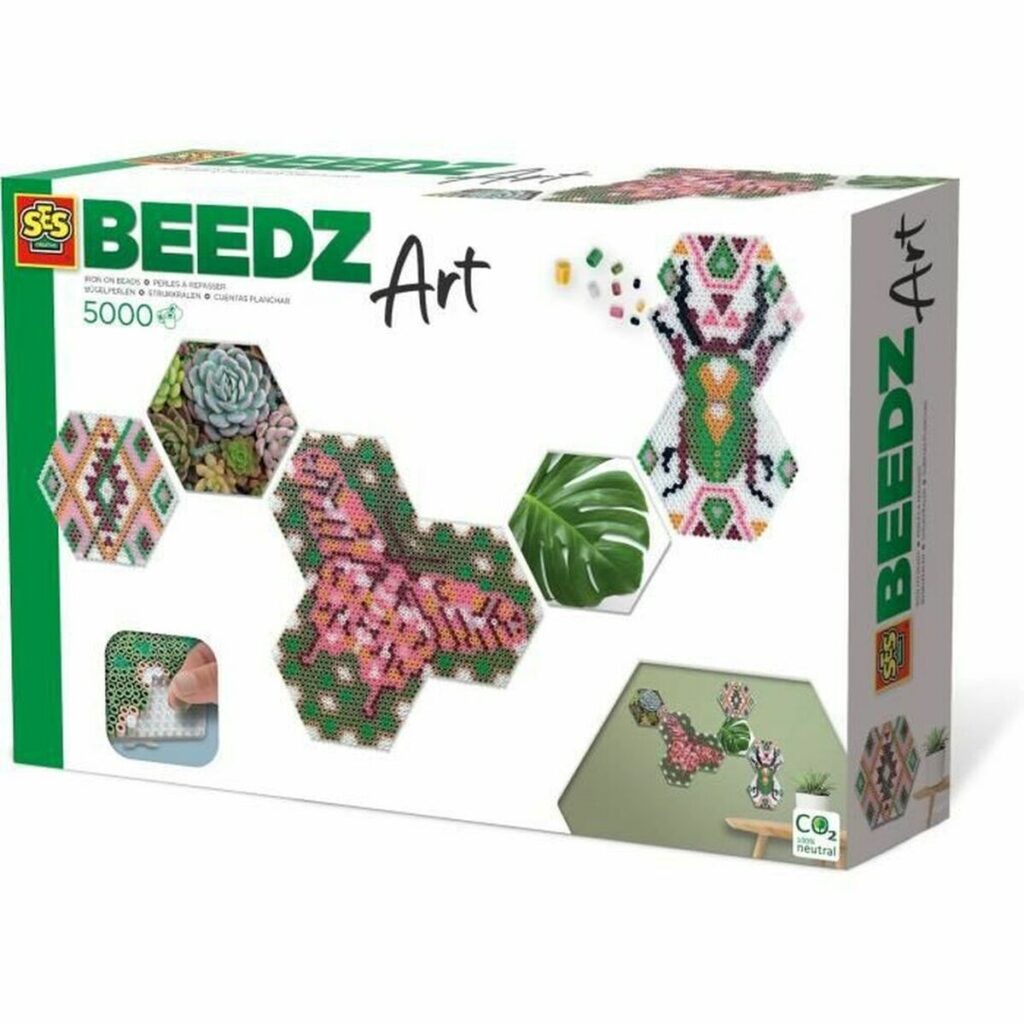 Σετ SES Creative Beedz Art - Hex tiles Botánica (FR)