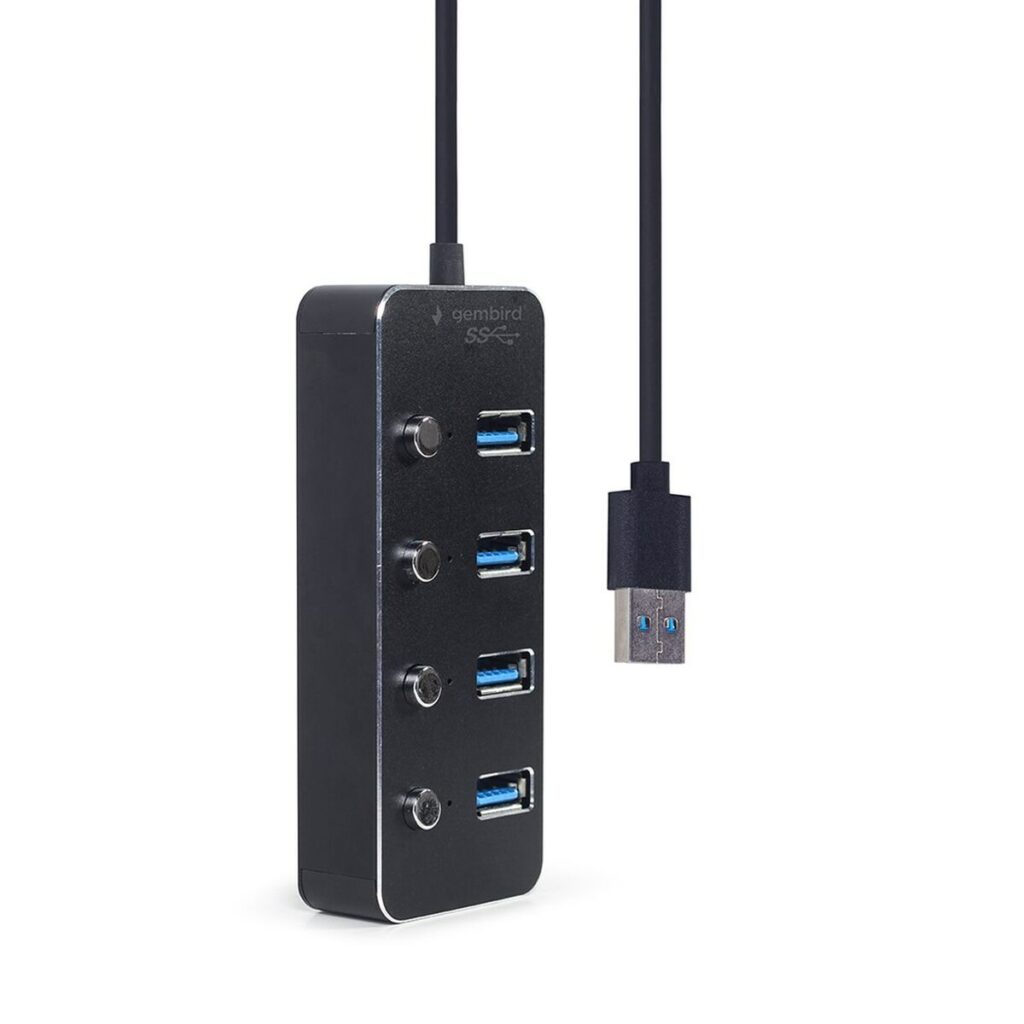 USB Hub GEMBIRD UHB-U3P4P-01 Μαύρο