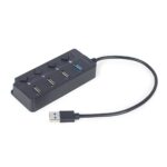 USB Hub GEMBIRD UHB-U3P1U2P3P-01 Μαύρο