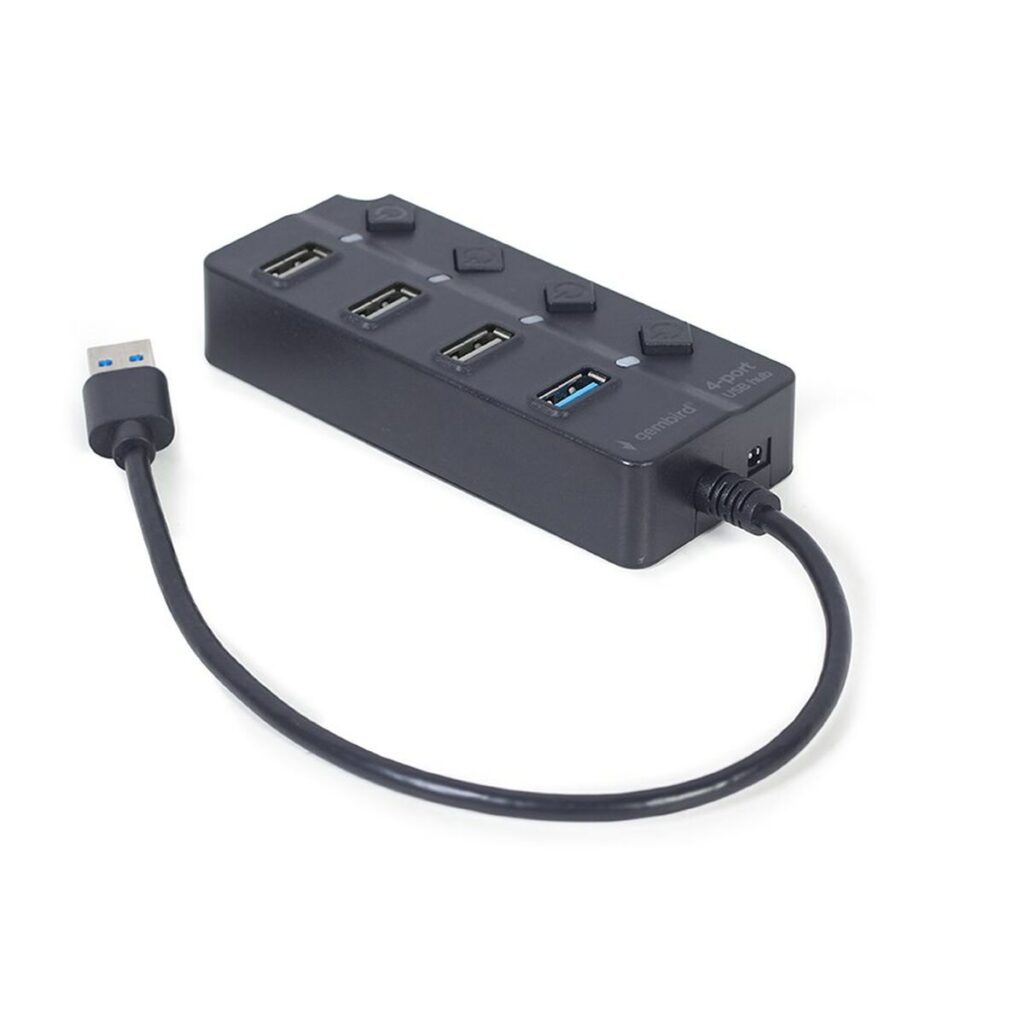 USB Hub GEMBIRD UHB-U3P1U2P3P-01 Μαύρο