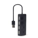 USB Hub GEMBIRD UHB-U2P4-05 Μαύρο