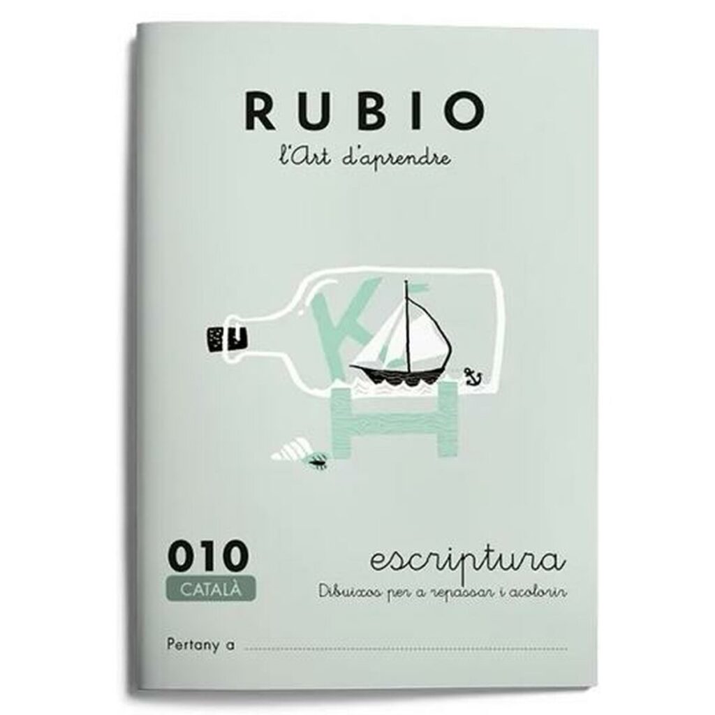 Writing and calligraphy notebook Rubio Nº10 Καταλανικά A5 20 Φύλλα (x10)