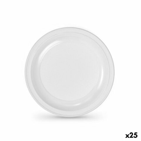 Σετ επαναχρησιμοποιήσιμων πιάτων Algon Λευκό Πλαστική ύλη 22 cm (25 Μονάδες)