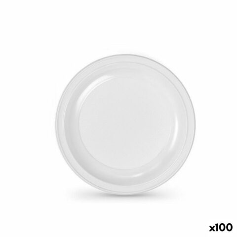 Σετ επαναχρησιμοποιήσιμων πιάτων Algon Λευκό Πλαστική ύλη 22 cm (100 Μονάδες)