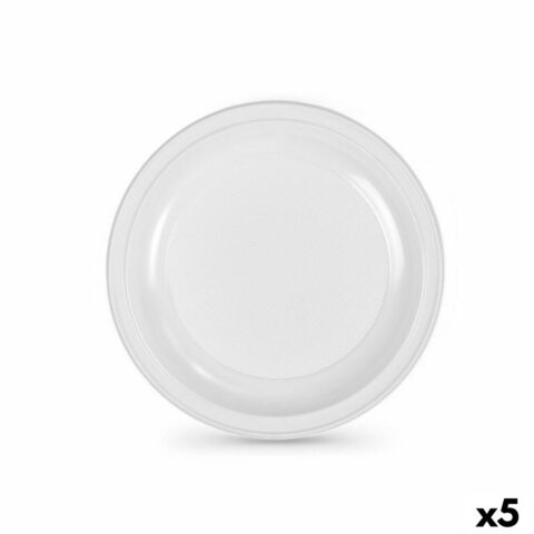 Σετ επαναχρησιμοποιήσιμων πιάτων Algon Λευκό Πλαστική ύλη 25 cm (5 Μονάδες)