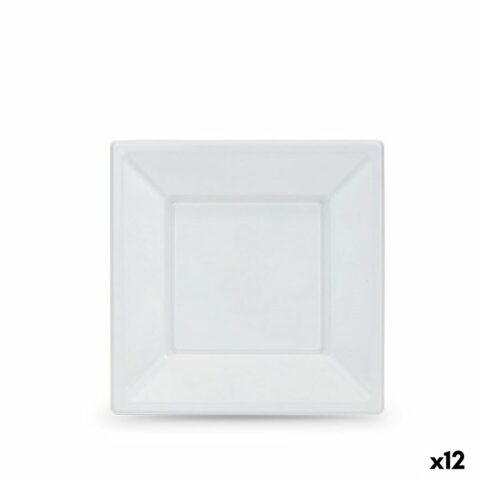 Σετ επαναχρησιμοποιήσιμων πιάτων Algon Λευκό Πλαστική ύλη 18 cm (12 Μονάδες)