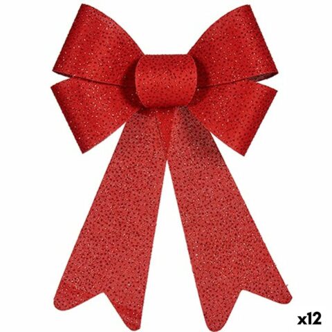 Γραβάτα Χριστουγεννιάτικο Στολίδι Κόκκινο PVC 16 x 24 x 4 cm (12 Μονάδες)