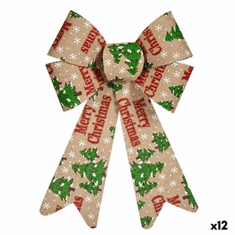Γραβάτα Merry Christmas Χριστουγεννιάτικο Στολίδι Πολύχρωμο PVC 16 x 24 x 4 cm (12 Μονάδες)