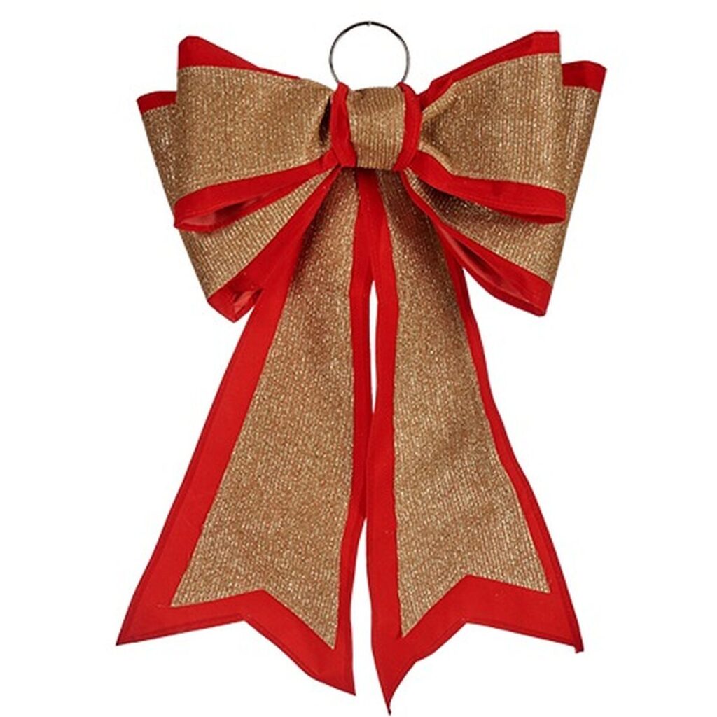 Γραβάτα Χριστουγεννιάτικο Στολίδι 40 x 60 cm Κόκκινο Χρυσό PVC (x6)