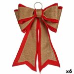 Γραβάτα Χριστουγεννιάτικο Στολίδι 40 x 60 cm Κόκκινο Χρυσό PVC (x6)