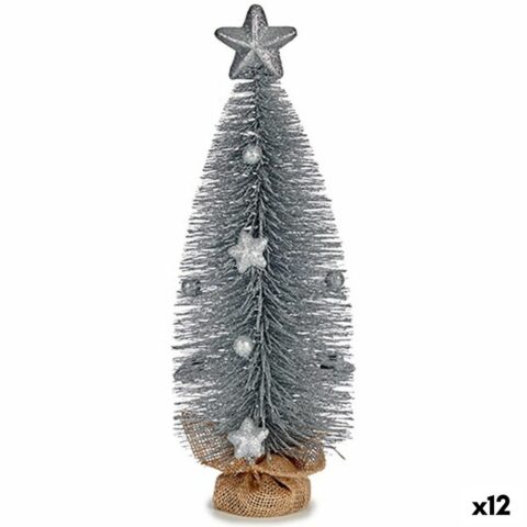 Χριστουγεννιάτικο δέντρο Ασημί 13 x 41 x 13 cm (12 Μονάδες)