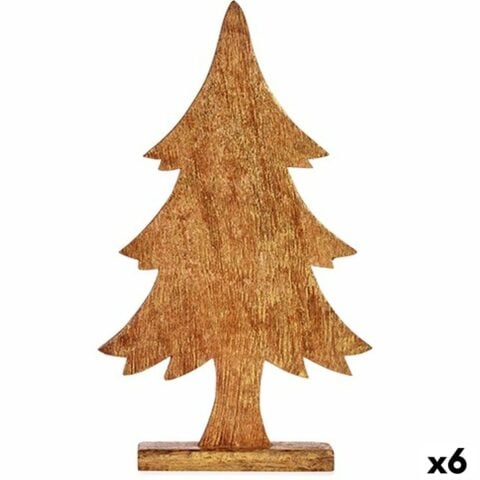 Διακοσμητική Φιγούρα Χριστουγεννιάτικο δέντρο Χρυσό Ξύλο 5