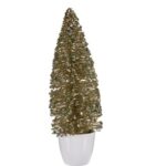 Διακοσμητική Φιγούρα Χριστουγεννιάτικο δέντρο Αργυρό Χρυσό Πλαστική ύλη 10 x 33 x 10 cm (x6)