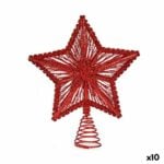 Χριστούγεννα Κόκκινο Χάλυβας Πλαστική ύλη 20 x 5 x 25 cm (x10)