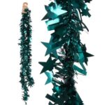 Χριστουγεννιάτικο στεφάνι Φυσαλίδα Αστέρια Πράσινο 9 x 9 x 200 cm (36 Μονάδες)