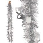 Χριστουγεννιάτικο στεφάνι Φυσαλίδα Κουδούνια Ασημί Πλαστική ύλη 12 x 12 x 200 cm (36 Μονάδες)