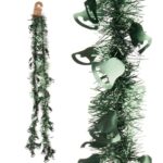 Χριστουγεννιάτικο στεφάνι Φυσαλίδα Κουδούνια Πράσινο Πλαστική ύλη 12 x 12 x 200 cm (36 Μονάδες)