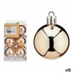 Σετ Χριστουγεννιάτικες Μπάλες champagne PVC 8 x 12 x 8 cm (12 Μονάδες)