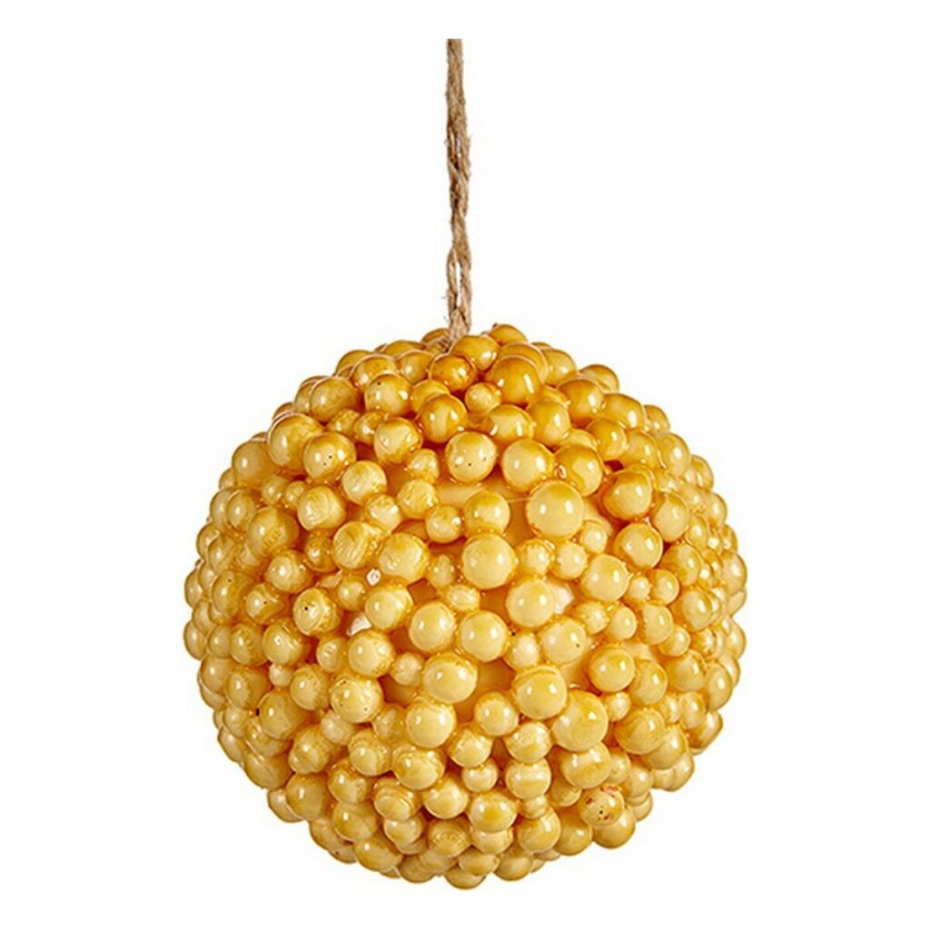 Χριστουγεννιάτικη μπάλα Κίτρινο Πλαστική ύλη 8 x 8 x 8 cm (24 Μονάδες)