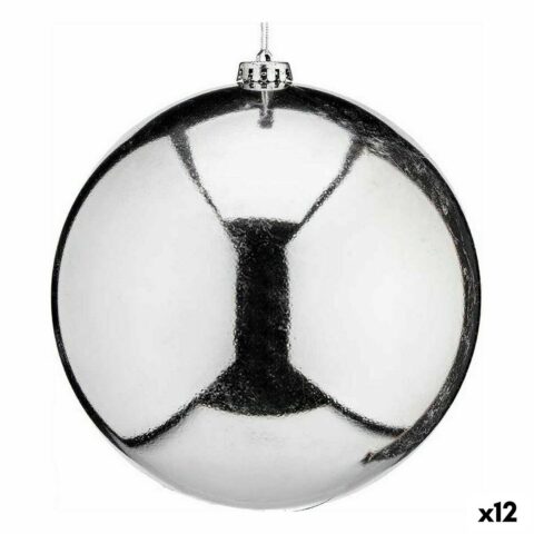 Χριστουγεννιάτικη μπάλα Ασημί Πλαστική ύλη 20 x 21 x 20 cm (12 Μονάδες)