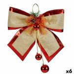 Γραβάτα Χριστουγεννιάτικο Στολίδι Κόκκινο Χρυσό Πλαστική ύλη 33 x 9 x 33 cm (x6)