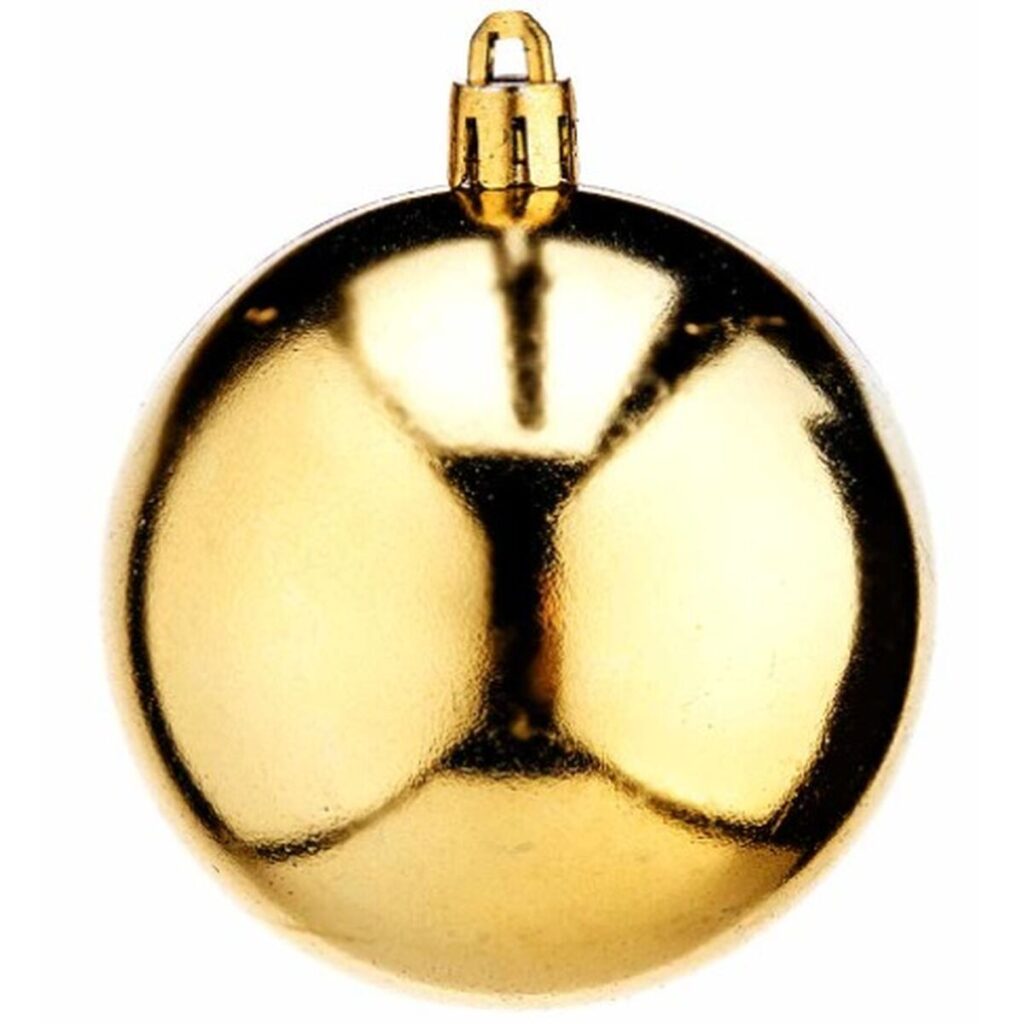 Σετ Χριστουγεννιάτικες Μπάλες Χρυσό PVC Ø 7 cm (12 Μονάδες)