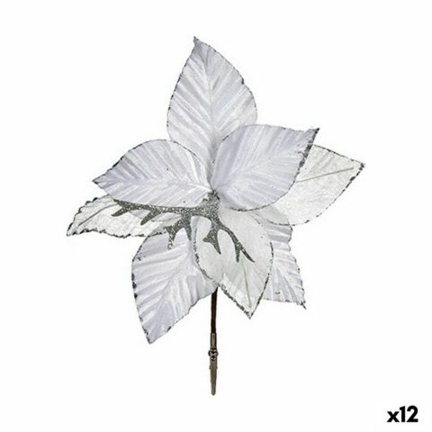 Διακοσμητικό Λουλούδι Λευκό Πλαστική ύλη 24 x 27