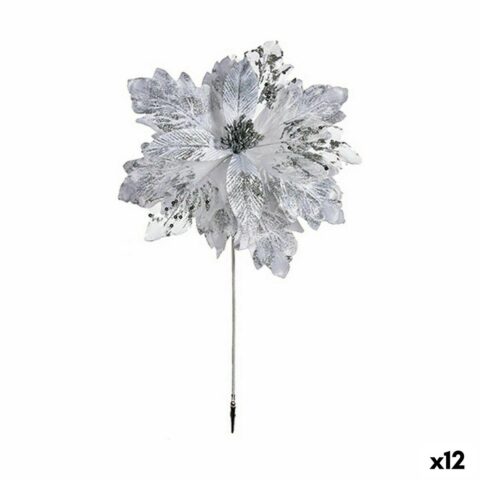 Διακοσμητικό Λουλούδι Λευκό Πλαστική ύλη 38 x 62 x 38 cm (12 Μονάδες)