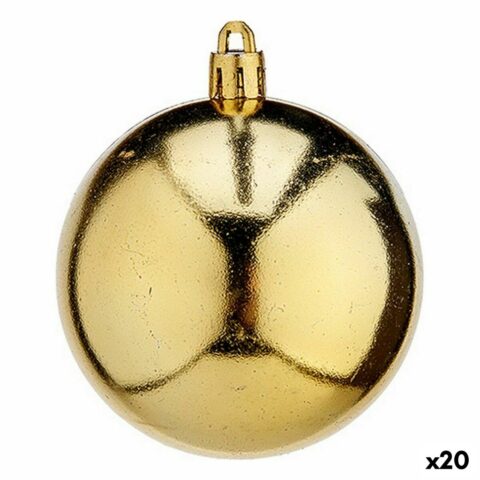Σετ Χριστουγεννιάτικες Μπάλες Χρυσό Πλαστική ύλη Ø 7 cm (20 Μονάδες)