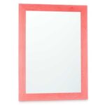 Τοίχο καθρέφτη 60 x 80 cm Ξύλο MDF Ροζ (x2)