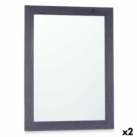 Τοίχο καθρέφτη 60 x 80 cm Ξύλο MDF Μπλε (x2)
