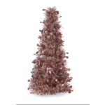 Διακοσμητική Φιγούρα Χριστουγεννιάτικο δέντρο Φυσαλίδα Λευκό Ροζ πολυπροπυλένιο PET 18 x 31 x 18 cm (48 Μονάδες)