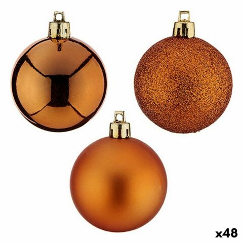 Σετ Χριστουγεννιάτικες Μπάλες Πορτοκαλί 5 x 6 x 5 cm (48 Μονάδες)