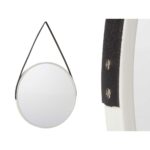 Τοίχο καθρέφτη Λευκό Μαύρο Κρυστάλλινο Δερματίνη 60 x 60 x 3 cm (4 Μονάδες)