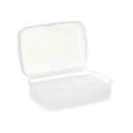 Κουτί αποθήκευσης με Καπάκι Λευκό Διαφανές Πλαστική ύλη 21