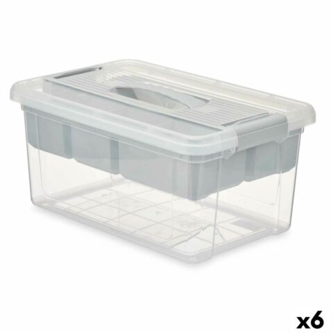 Κουτί Πολλαπλών Χρήσεων Γκρι Διαφανές Πλαστική ύλη 9 L 35