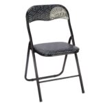 πτυσσόμενη καρέκλα Quality Μαύρο Γκρι PVC Μέταλλο 43 x 46 x 78 cm (x6)