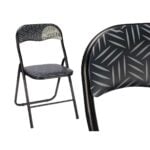 πτυσσόμενη καρέκλα Quality Μαύρο Γκρι PVC Μέταλλο 43 x 46 x 78 cm (x6)
