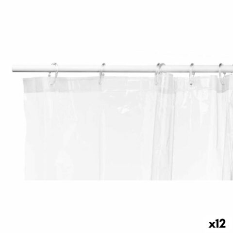 Κουρτίνα ντους Διαφανές πολυαιθυλένιο EVA 180 x 180 cm (12 Μονάδες)