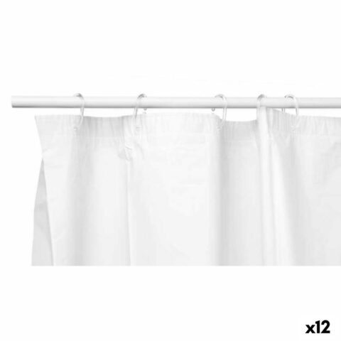 Κουρτίνα ντους Λευκό πολυαιθυλένιο EVA 180 x 180 cm (12 Μονάδες)