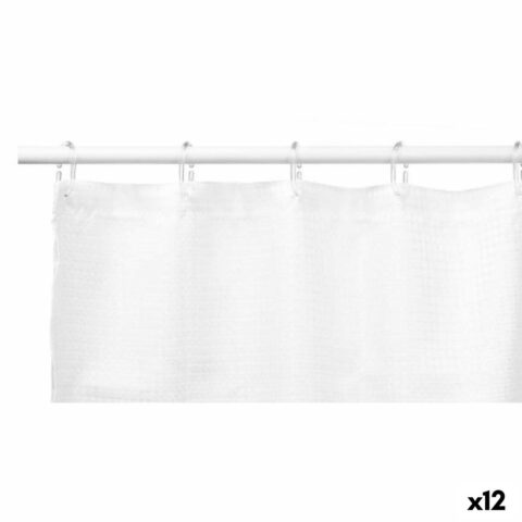 Κουρτίνα ντους Πόντοι Λευκό πολυεστέρας 180 x 180 cm (12 Μονάδες)