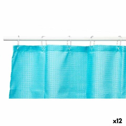 Κουρτίνα ντους Πόντοι Μπλε πολυεστέρας 180 x 180 cm (12 Μονάδες)